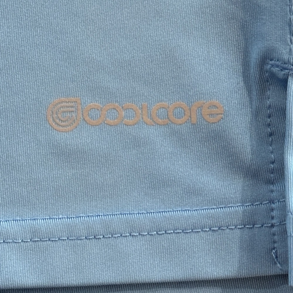 Holloway Coolcore Polo Shirt XXL Light Blue Short Sleeve Athletic White Piping - Picture 13 of 15